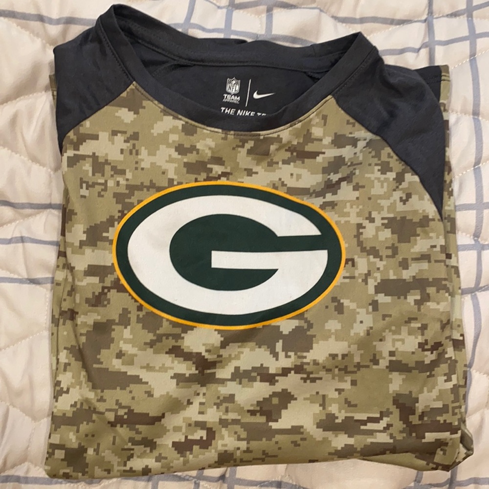 Green Bay packers salute camp shirt size s nike